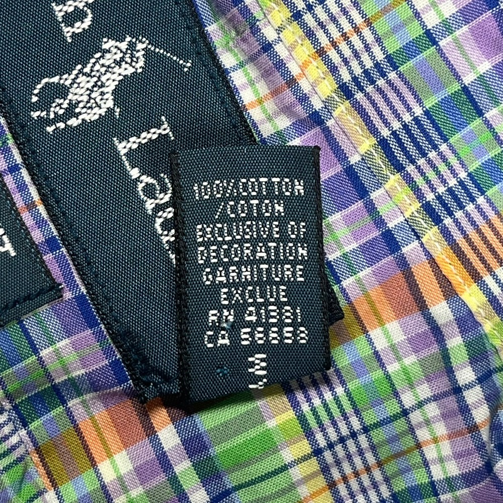 Ralph Lauren Button Down Shirt Mens Large Green Plaid Classic Fit 100% Cotton - Picture 11 of 11